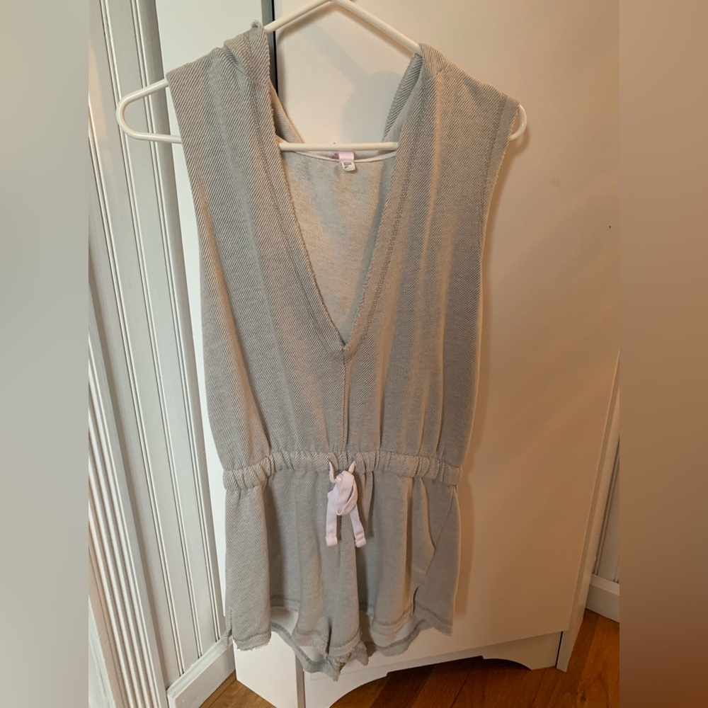 Womens Hooded VNeck Romper